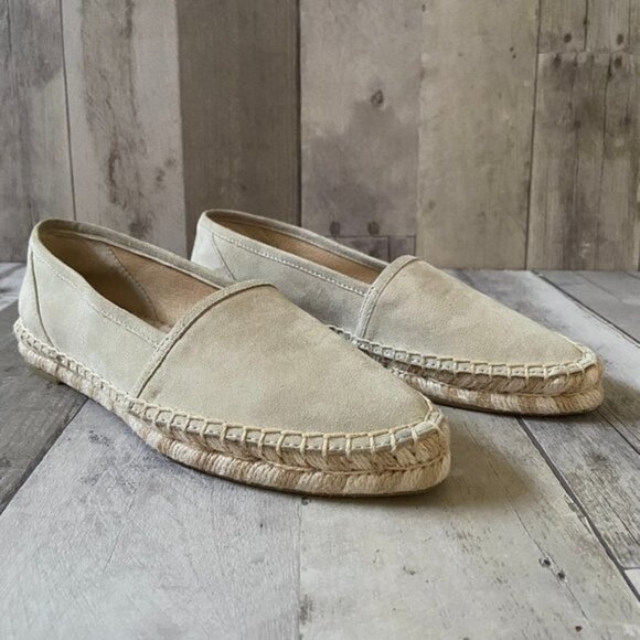 NWOT Frye Cement Lee Line Suede Espadrilles